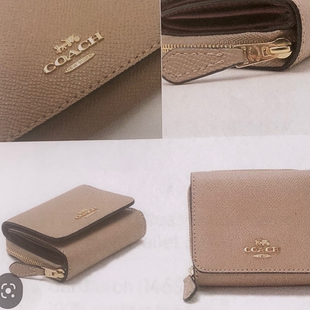 NWT Coach Crossgrain Leather Trifold Small Wallet - Picture 3 of 8